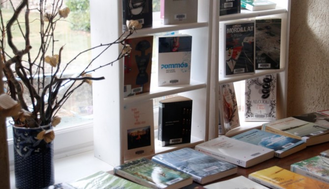 meuble de présentation de livres
