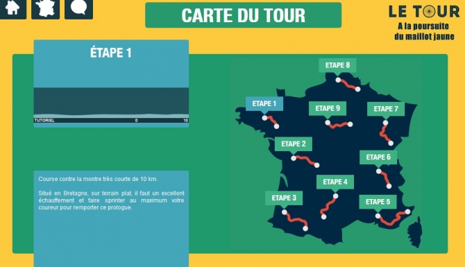 Choix de l'étape.