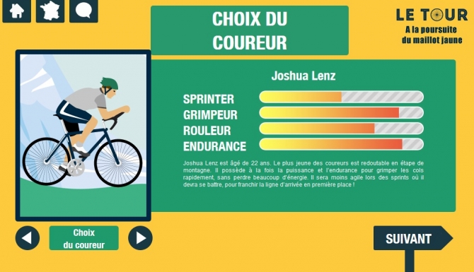 Choix du coureur.
