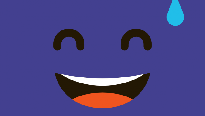 CC0 Freepik. Personnage cartoon au sourire gêné