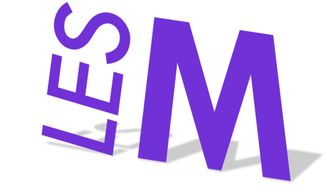 Logo "Les M". Tous droits réservés. Logo "Les M". Letters stylisées violettes sur fond blanc.