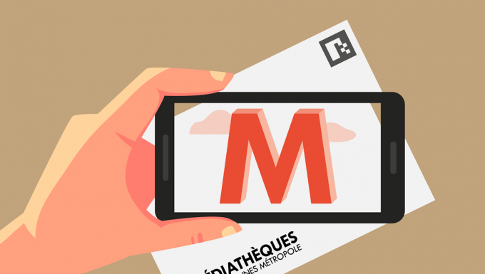 Réalité augmentée. Illustration d'une personne utilisant une application de réalité augmentée.