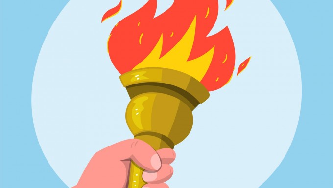 CC0 - Freepik Dessin de la flamme olympique