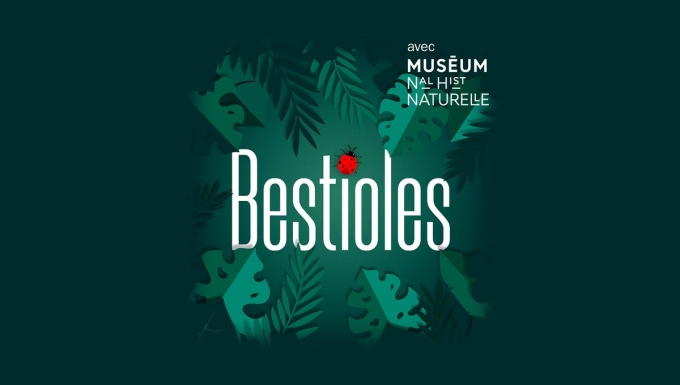 MNHN et France Inter - Tous droits réservés Le mot "Bestioles" entouré d'une flore de jungle et surmonté d'une coccinelle