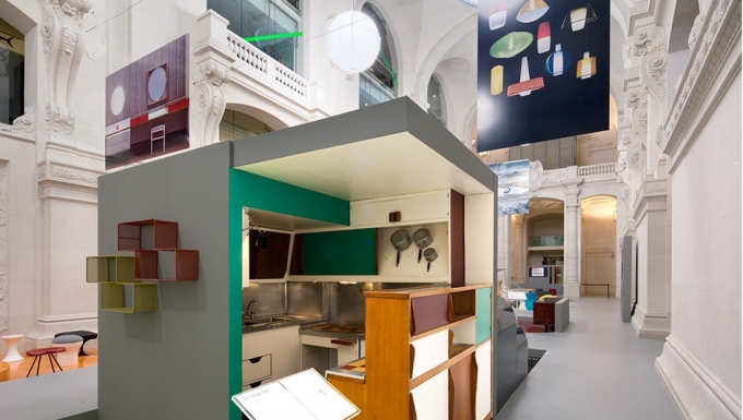 Cuisine-bar pour l'Unité d'Habitation de Marseille, Atelier Le Corbusier, d'après un projet de Charlotte Perriand 1952. Photographie par Luc Boegly Cuisine-bar pour l'Unité d'Habitation de Marseille, Atelier Le Corbusier
