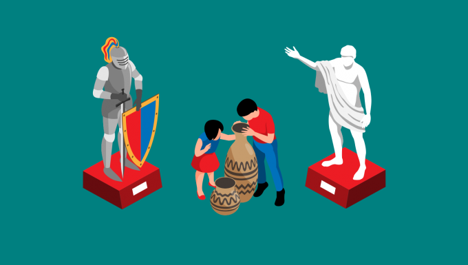 CC0 Freepik. Illustration d'enfants visitant un musée