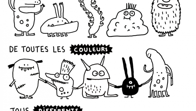 Monstres mignons à colorier