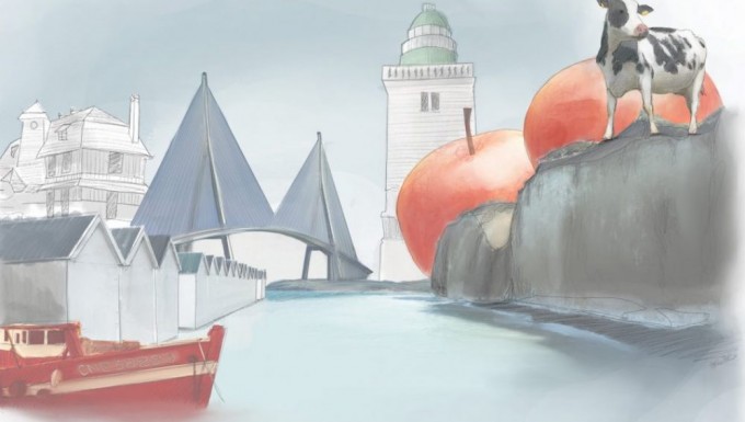 France Baladeuse. Tous droits réservés. Illustration d'un paysage normand.