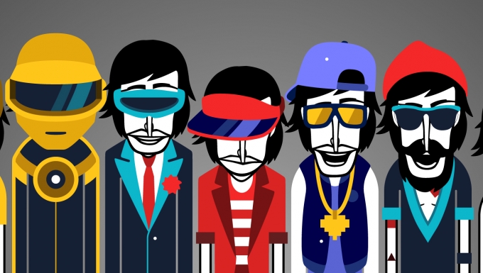 Incredibox © So Far So Good 2017. Ensemble de personnage BD habillés de façon différentes
