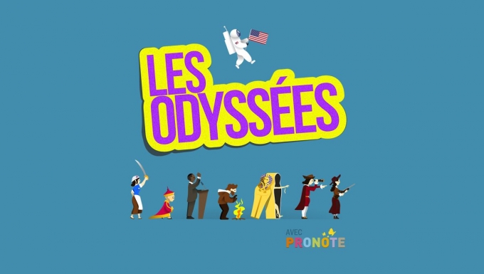 Les Odyssées. Tous droits réservés. Illustration regroupant des personnages historiques.