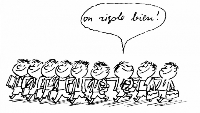 Le Petit Nicolas. Tous droits réservés. Illustration du Petit Nicolas entouré de ses amis.
