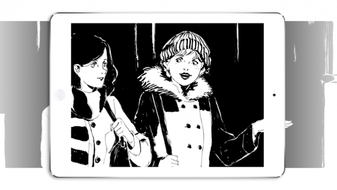 Phallaina capture de la bande dessinée sur laquelle on voit deux jeunes femmes qui discutent