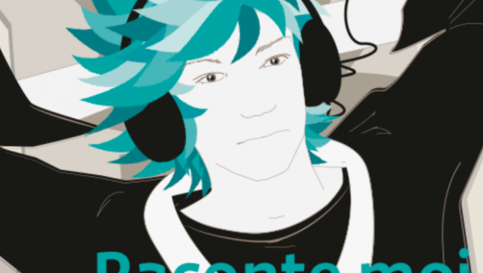 Raconte-moi Rennes. Esther Lann-Binoist. Illustration d'un personnage allongé écoutant un podcast.