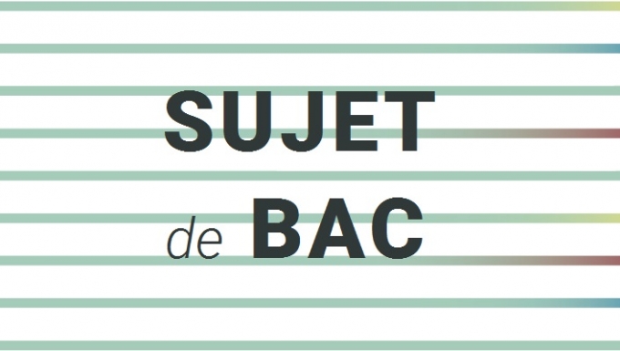 Sujets de bac - tous droits réservés Logo du site. Le mot Sujets de Bac superposé sur des lignes horizontales vert pastel