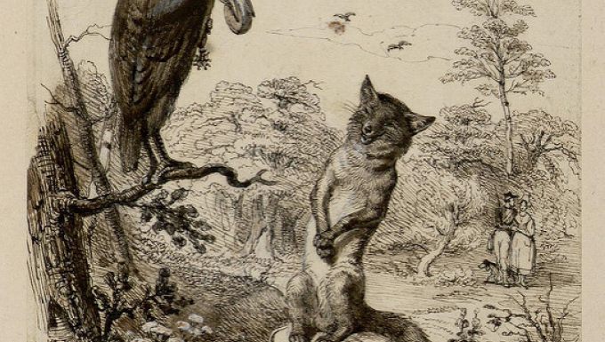 "Le corbeau et le renard" (CC BY-SA 2.0) by Bibliothèques de Nancy- Patrimoinegravure représentant le conte le corbeau et le renard gravure représentant le conte le corbeau et le renard