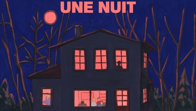 Ou peut être une nuit. Illustration d'une maison éclairée la nuit.