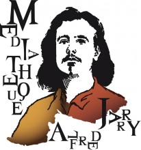 logo de la médiathèque représentant Alfred Jarry en crayonné