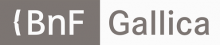 Logo du service sous forme d'une bannière indiquant "BnF Gallica) sur fonds gris