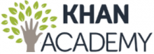 Logo de la Khan Academy. Une main en forme de tronc d'arbre jonché de feuilles.