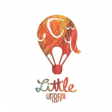 Logo Little Urban : un éléphant en forme de montgolfière.