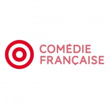 Logo de la Comédie Française : lettres stylisées rouge sur fond blanc.