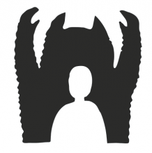 Illustration d'une silhouette blanche surmontée d'une ombre noire menaçante en forme de monstre.