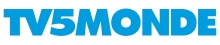 Logo TV5 Monde : Lettres stylisées bleu sur fond blanc.