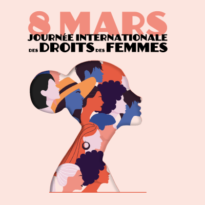 Une silhouette composée de plusieurs dessins de femmes