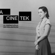 Une femme japonaise. Image tirée d'un film en noir et blanc